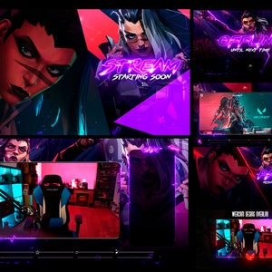 Fade Valorant - Animated stream overlays pack - HD quality webm format