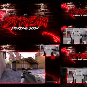 Animated Neon Stream Overlay Pack: Twitch, YouTube, Kick (WEBM Format)