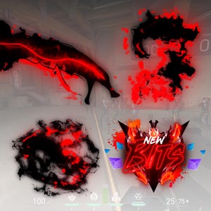 Pack d'alertes de streaming - Black Dragon Red Ash - Design animé - Twitch, Kickstarter et YouTube