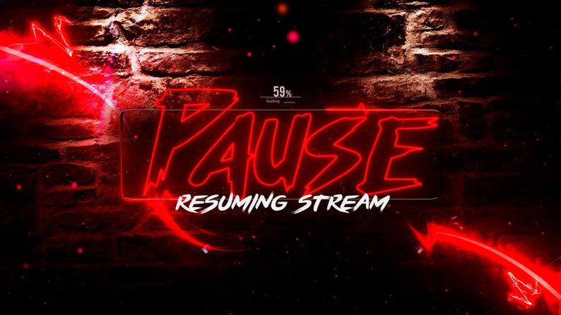 Overlays Stream Animierte Red Neon twitch, Kick und Youtube Bild 6