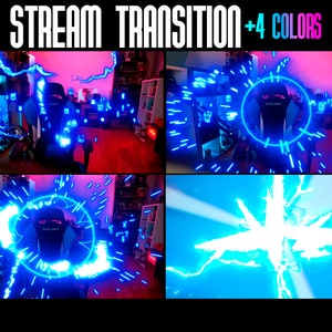Super Stinger Neon Electric - Stream Scene Transition includes 4 Different Colors - HD Quality