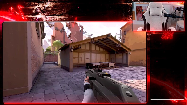 Overlays Stream Animierte Red Neon twitch, Kick und Youtube Bild 3