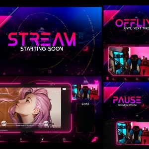 CyberPunk - Stream Overlay Pack - Twitch and Kick