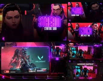 REYNA Valorant - Animated Stream Overlays Pack - WEBM Format