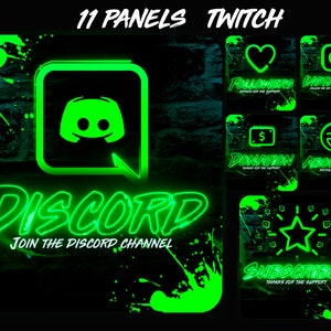 Stream Profile Panels Packs - Designs Panels Stream Profile Neon Green