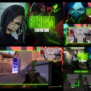 Viper Valorant - Animated Stream Overlays Pack - Twitch, Kick and Youtube - OBS Studio, Streamlabs image 1
