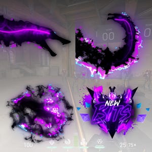 Stream Alerts Package - Ash Black Dragon - Twitch, Kick and Youtube - Animated Design