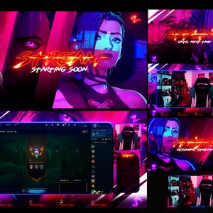 Jinx Animated Stream Overlay Pack: HD WEBM for OBS Studio