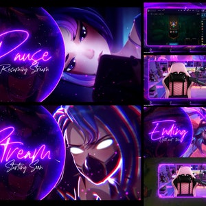 Akali Star Guardian -  Animated Stream Overlays Pack - Twitch and Kick - HD quality