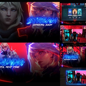 DEADLOCK Valorant - Animated Stream Overlays Pack - WEBM Format - Twitch and Kick