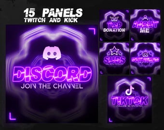 Purple Portal Stream Profile Panels / Twitch / Kick /