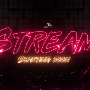 Pack Overlay Stream Animated Neon Pink WEBM formaat compatibel met OBS STUDIO, Streamlabs, Streamelements afbeelding 2