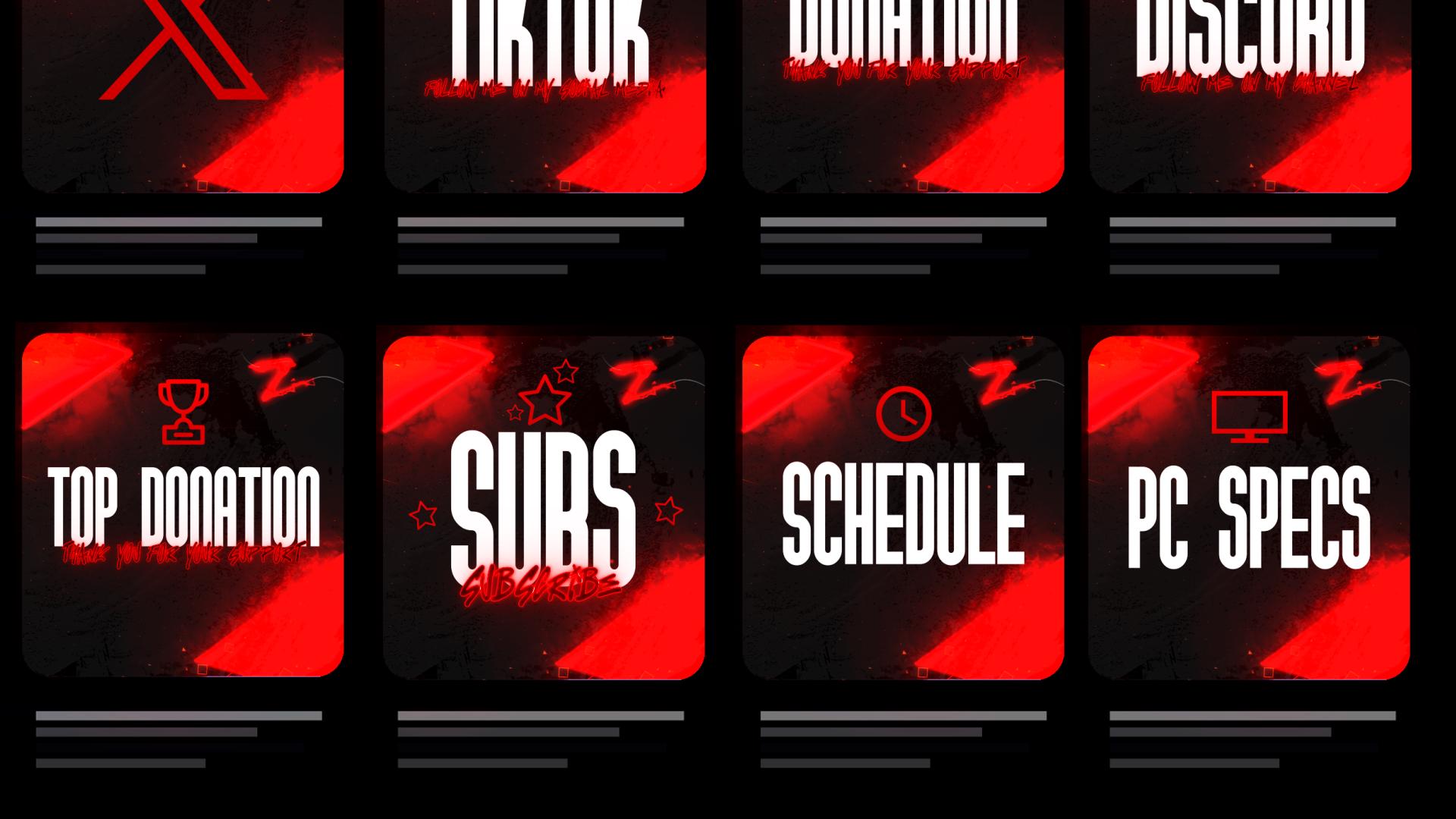 Perfil de streaming Paneles en neón Graffiti Red: Twitch y Kick - Etsy ...