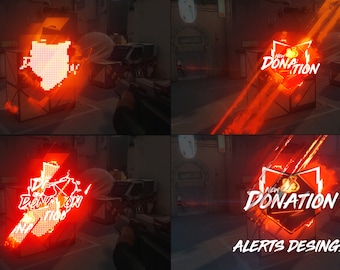 Animated Stream Alerts - Neon Style - Compatible Twitch - Kick  - WEBM Format