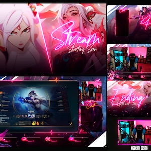 Irelia Animated Stream Overlays Pack - Twitch and Kick - HD quality