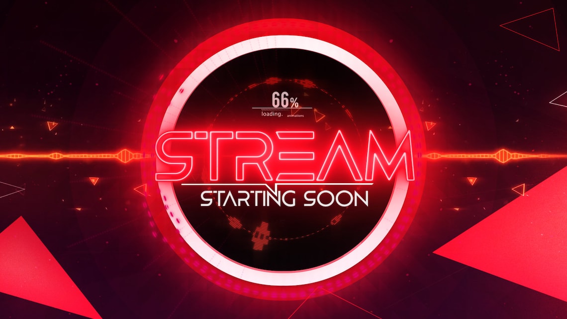 Animated Stream Pack Neon Red Style WEBM Twitch.tv | Etsy