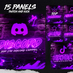 Lila Profil Panels für Twitch und Kick