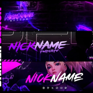 Custom Banner Design - Twitch, Youtube, Kick Profile Banner