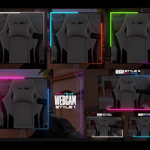 Overlay-Design - Stream-Webcam-Rahmen 5 animierte Styles - Animiert (Webm-Format in HD-Qualität)