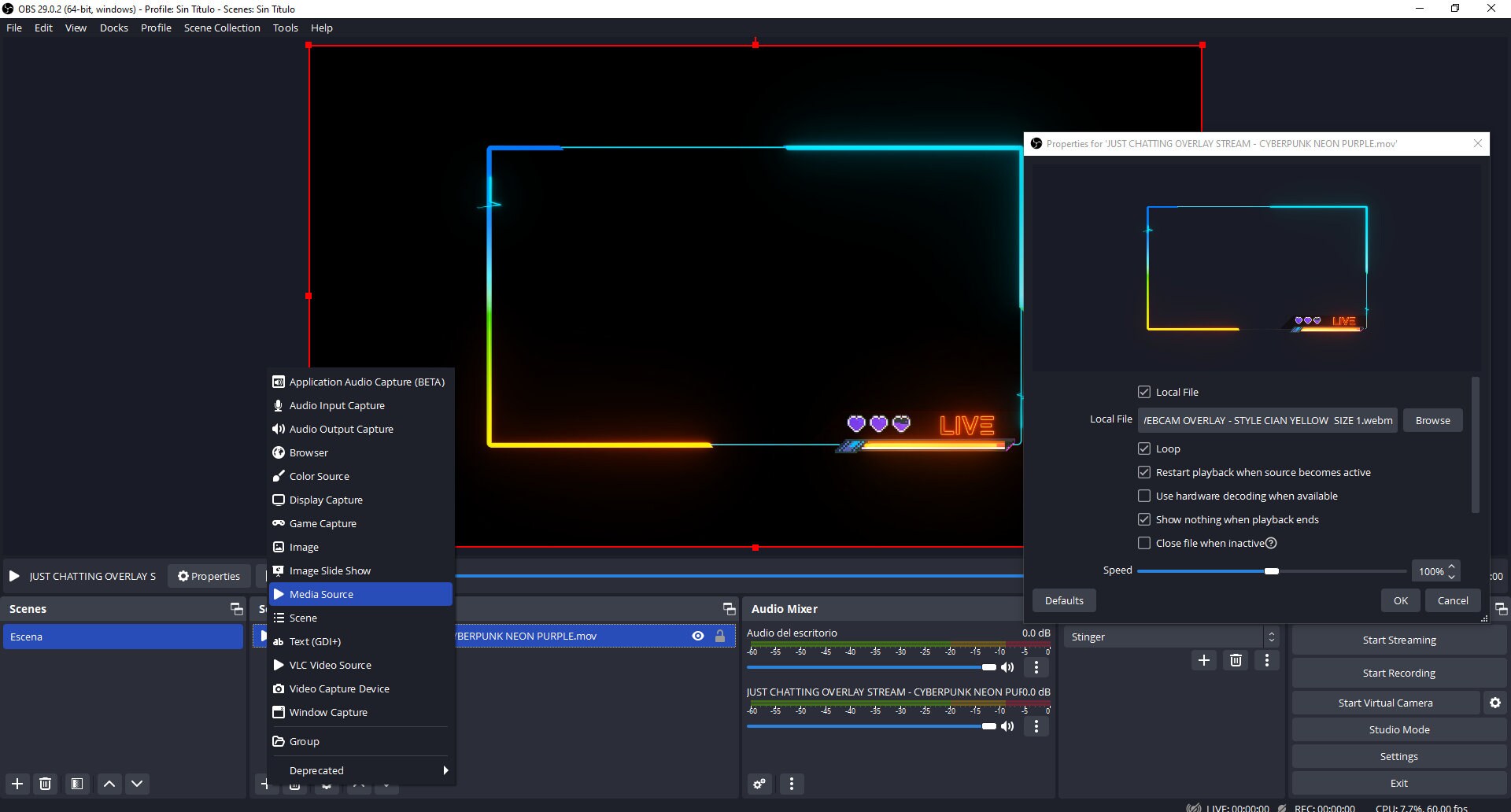 Arg Camera Overlay Arcade - Webcam Overlays Stream Design - Pack of 3 Styles - HD Quality ...