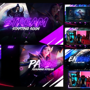 Caitlyn Stream Overlay Pack - HD Animated Overlays - PACK