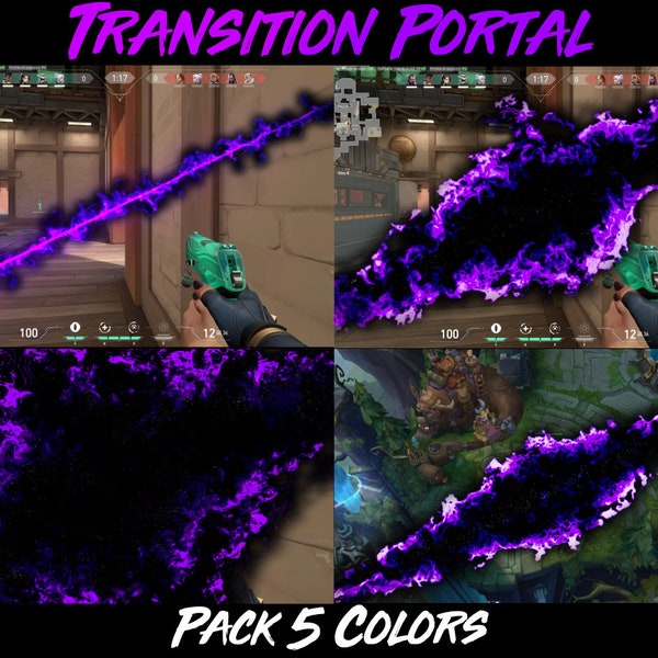 Stream Scene Transition - Neon Style - 5 colors - Stream Transition