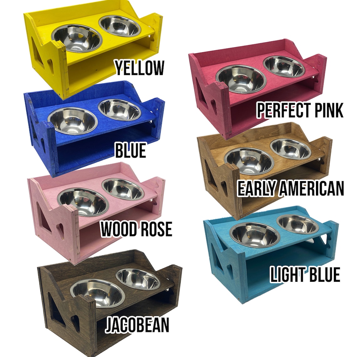 Adjustable Pet Feeder Raised Elevated Feeding Stand With Etsy