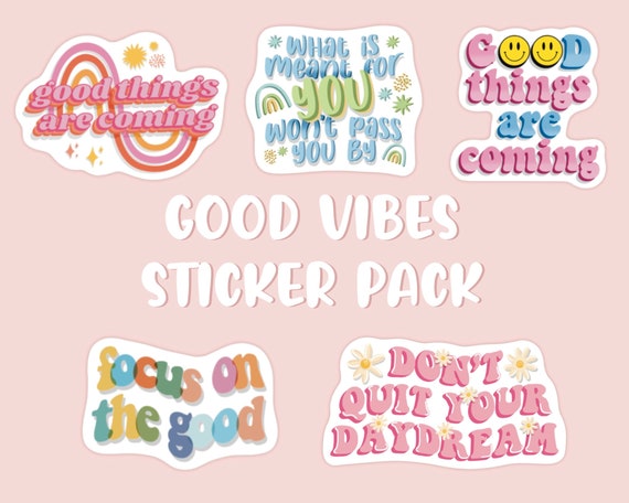 Good Vibes Quote - Motivational Quote - Aesthetic Quote - Good Vibes -  Sticker