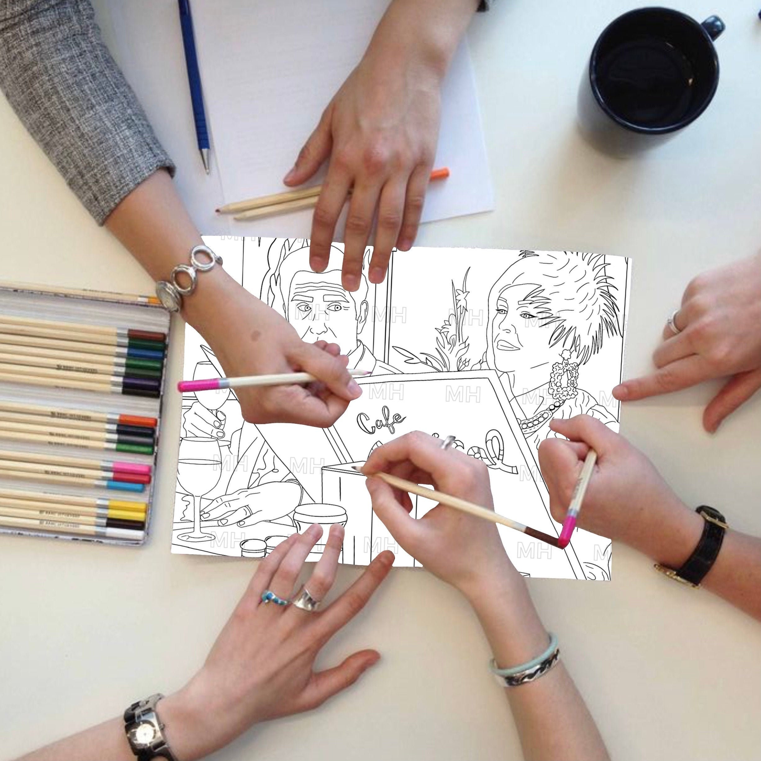 Schitts Creek Coloring Pages Digital Download Adult | Etsy