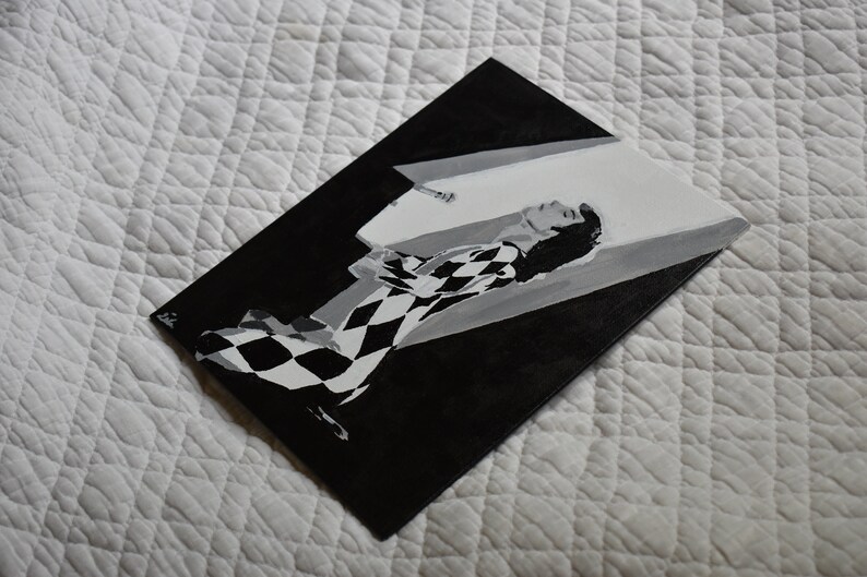 Hand-painted Freddie Mercury Original Artwork Acrylic Painting bild 2