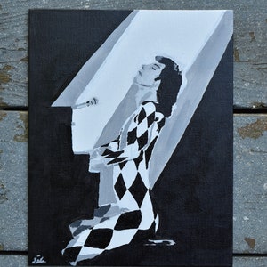 Hand-painted Freddie Mercury Original Artwork Acrylic Painting bild 3