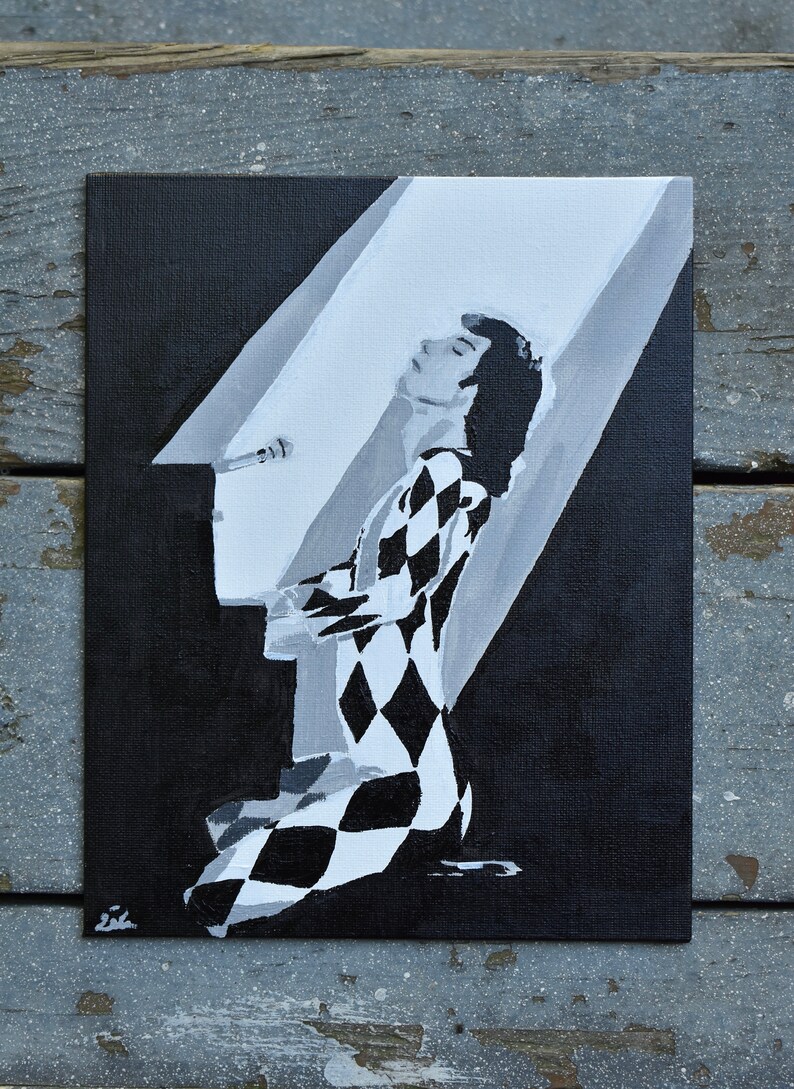 Hand-painted Freddie Mercury Original Artwork Acrylic Painting bild 3