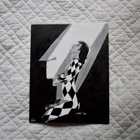 Hand-painted Freddie Mercury Original Artwork Acrylic Painting