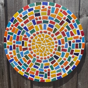 Mosaic art - 30 cm diameter, Colourful mosaic Wall Decor, Mosaic wall art, Modern wall art, Abstract mosaic