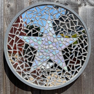 Star mosaic - 30 cm diameter, Graduation gift, Mosaic wall art, Mosaic art, Modern wall art,