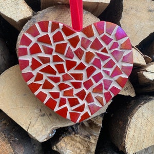 Mosaic star heart, Christmas decorations,  Traditional Christmas decorations, Heart wall art