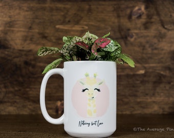 Small Planter, Indoor Planter, Herb Garden Planter, Plant Pot, Table Planter, Gift for Mom, Birthday Gift - Nothing But Love Giraffe