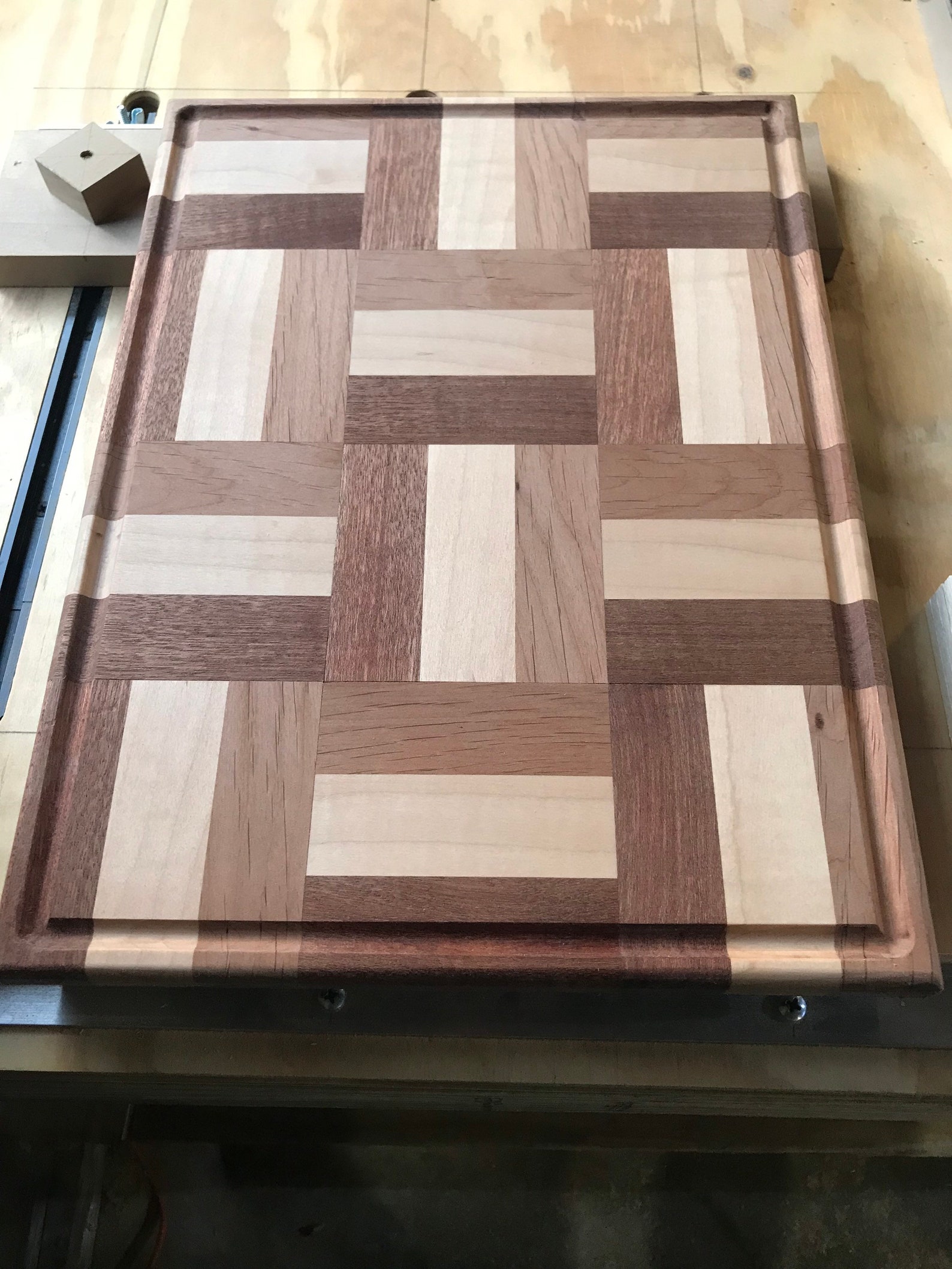 Basket weave cutting board. Etsy
