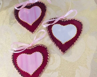 Valentine's Heart Shaped Glass Set