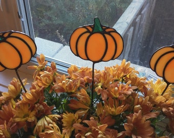 Stained Glass Pumpkin Picks