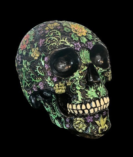 Cráneo de azúcar pintado a mano | Etsy