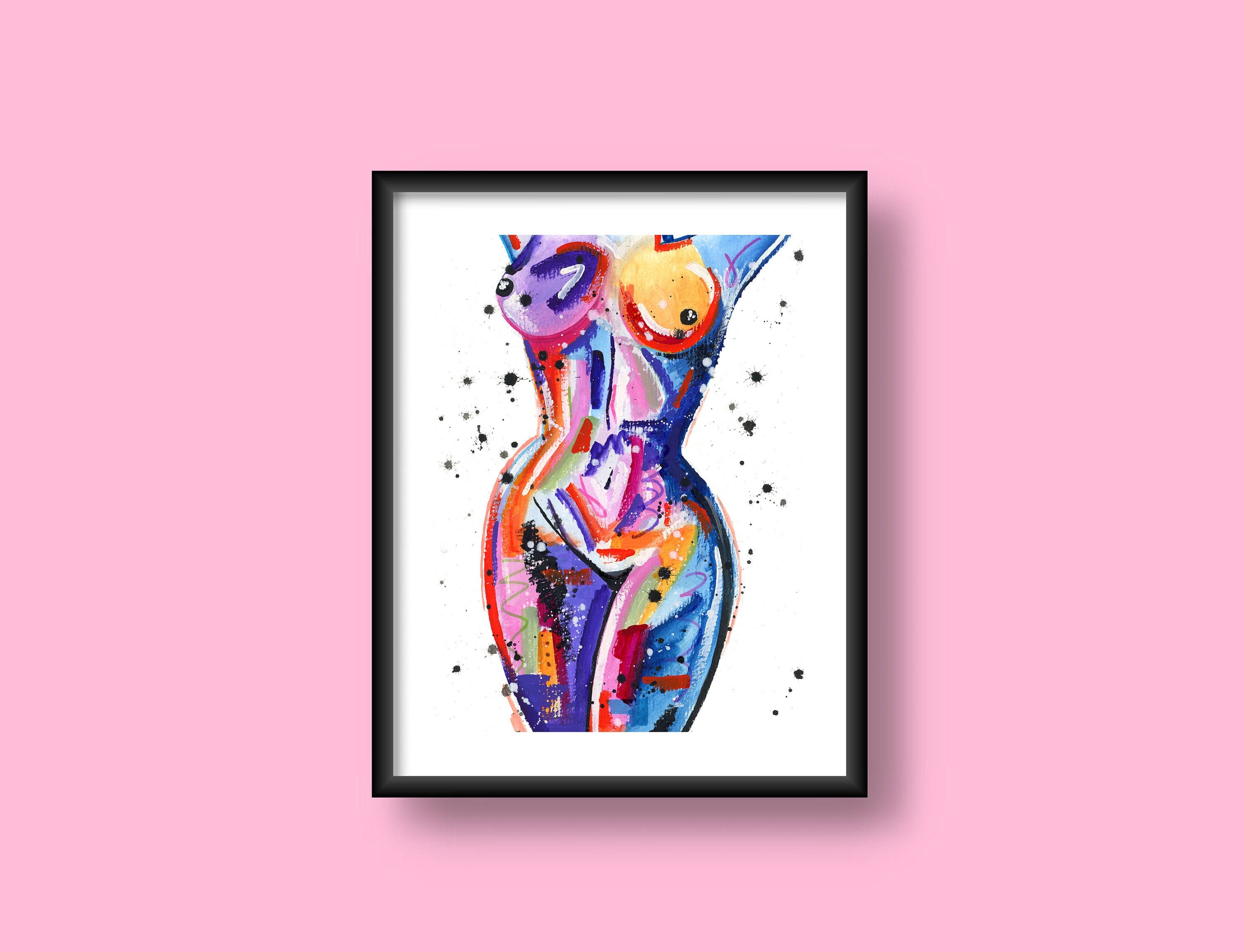 Abstract Nude Art Print - y0syzyz