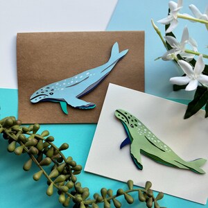 Wal Grusskarte: Handgemachte PaperCut Karte
