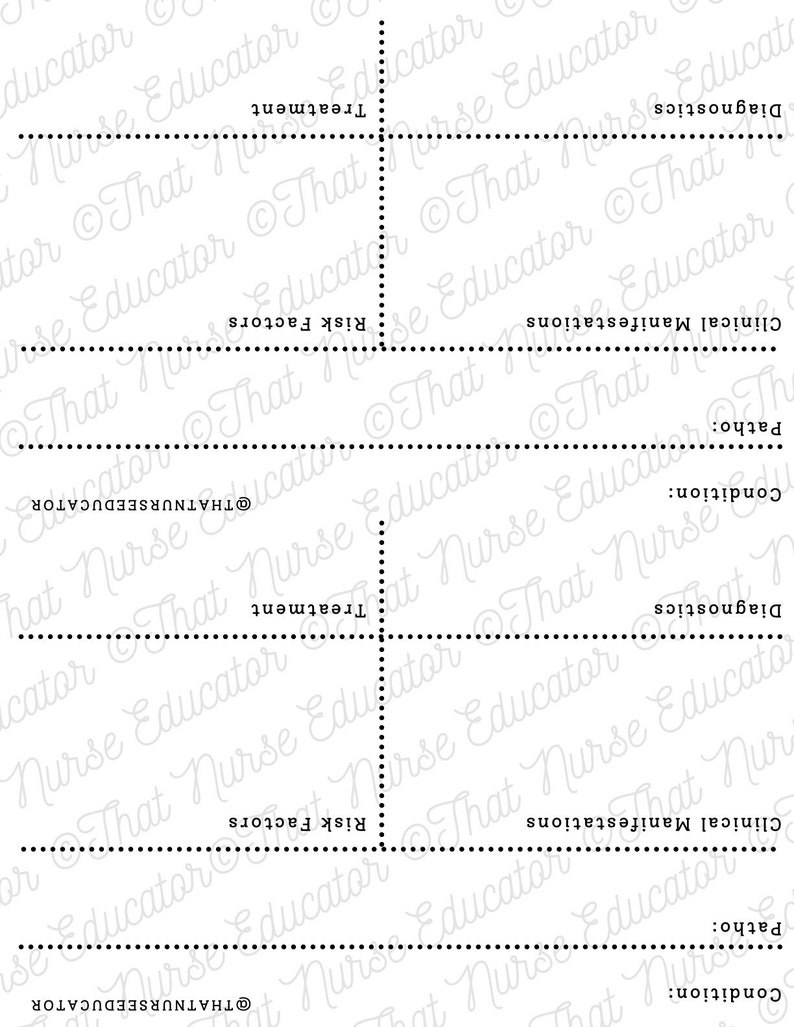 Pathophysiology Edition of That Nursing Worksheet for nursing students includes concept map, full page work sheet, and note card templates image 7