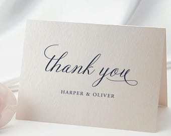 Wedding Thank You Cards, Personalized Thank You Notes, Bridal Shower Thank You Cards, Custom Thank You Notes, Personalized Stationery