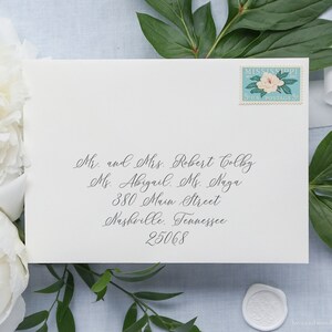 Calligraphy Wedding Envelope Address Template, Printable Envelope Template, Guest Addressing Template, Return Address, Reply Address