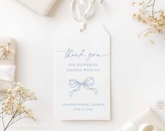Bridal Shower Thank You Tag, Personalized Wedding Favor Tags, Custom Party Favor Tags, Baby Shower Thank You Tag
