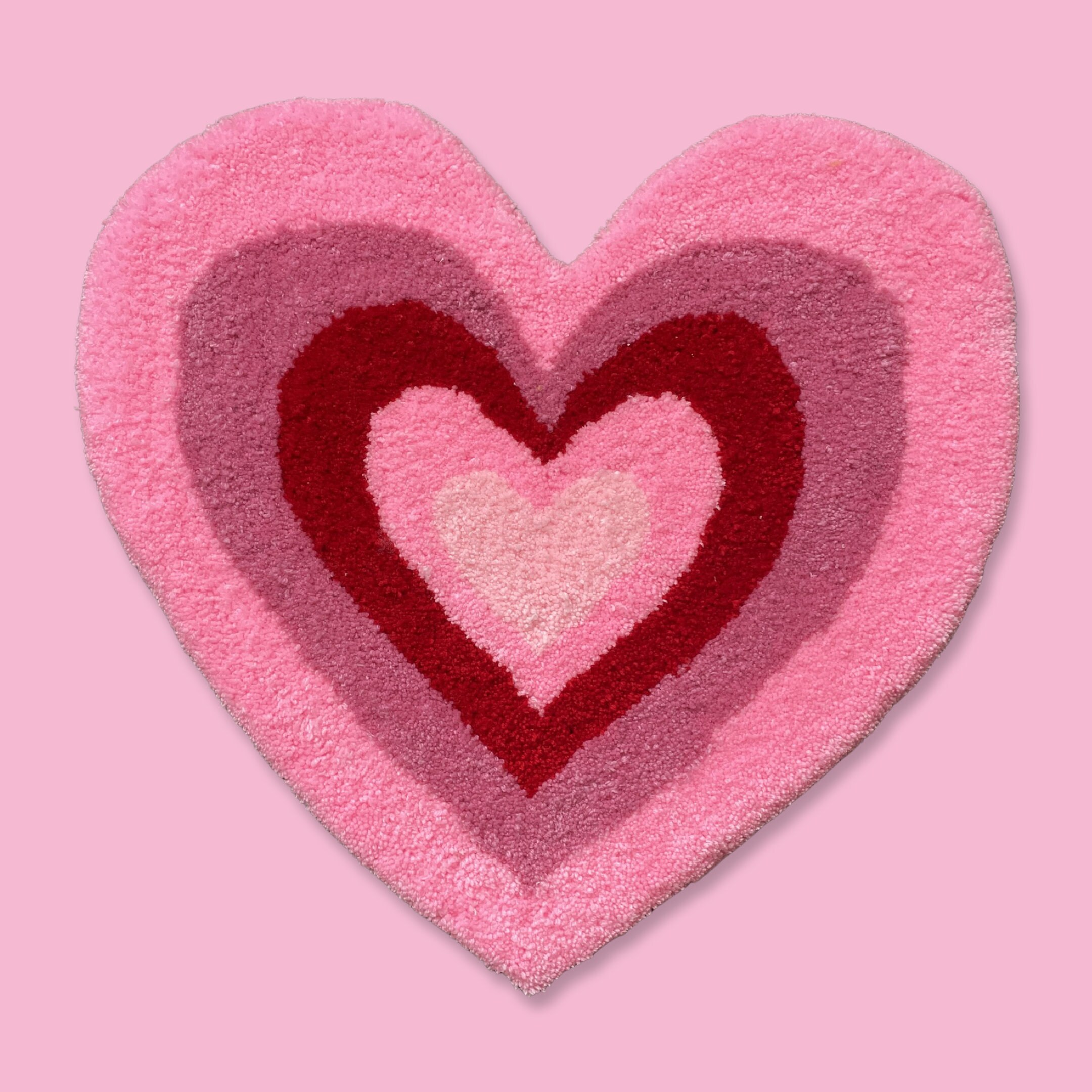 Handmade Groovy Heart Accent Rug Acrylic Tufted Rug Custom Etsy