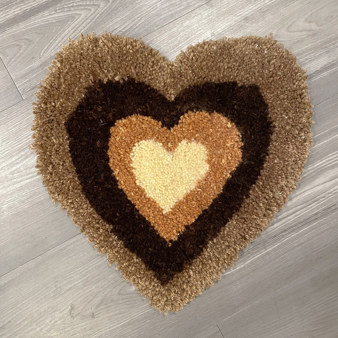 Handmade Heart Shaped Accent Rug Acrylic Tufted Rug Custom Etsy