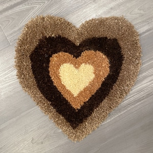 Handmade Heart Shaped Accent Rug, Acrylic, Tufted Rug, Custom Rugs, Love